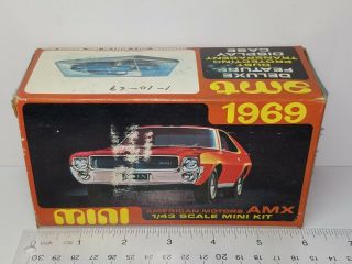 1/43 Amt Mini 1969 Amx American Motors Unsealed Model Kit