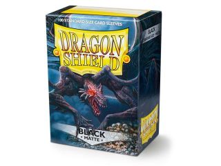 Black Matte Case Display Dragon Shield Standard Size Sleeves - 10 Packs