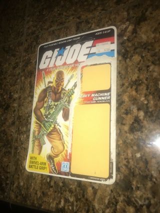 Vintage Hasbro GI Joe 1984 Roadblock Uncut File Card Heavy Machine Gunner 2