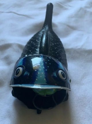 Whale Eating Fish Collectible Mechanical Tin Toy Retro Vintage Style Metal