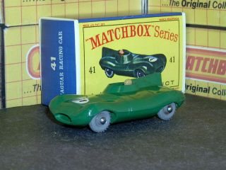 Matchbox Lesney Jaguar D Type Racer 41 B1 10x24gpw D - R Open Sc4 Nm Crafted Box