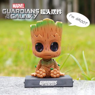 Hot Cute 4 " Toys Guardians Of The Galaxy Vol 2 Groot Bobble Head Marvel Gifts