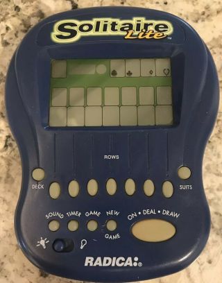 Solitaire Lite Hand Held Game By Radica.  Light.  And Great