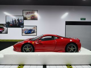 Hot Wheels Elite Bly31 Ferrari 458 Speciale 1/18 Diecast Model Car Red