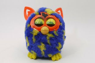 2012 Furby Boom Hasbro Blue With Yellow Lightning Bolts Not
