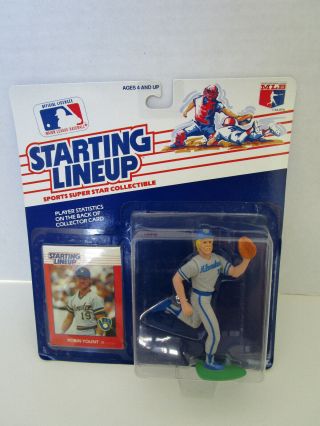 1988 Baseball Starting Lineup Figure Rookie Card Robin Yount Milwaukee Brewers