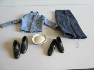 G I Joe Sailor Dress Blues And Dungaree Uniforms With Hats And Shoes