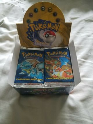 Pokemon Base Set Booster Pack - Box Fresh - Weighed Light
