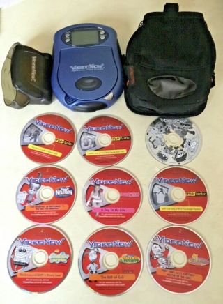 Videonow Personal Video Player With 9 Disks Light & Carrying Case
