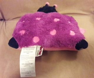 Pillow Pet PEE WEES pink purple LADYBUG small plush PILLOW 11 