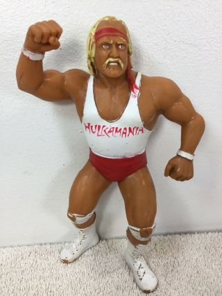 Vintage Wwf 1988 Ljn White Shirt Hulk Hogan Wrestling Action Figure Hulkamania