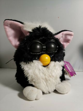 Furby 1999 Model 70 - 800 Black And A White Belly Not - No Box