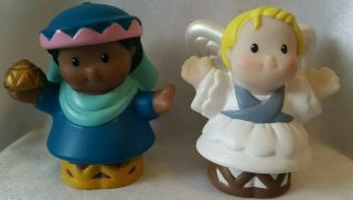Fisher Price Little People Nativity Scene Wise Men Angel Christmas Plastic Toys