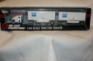 Dcp 1:64 Ppg Industries Freightliner Cascadia W/double Pup Trailer Skirted