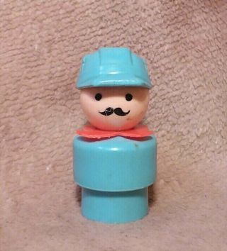 Vintage Fisher - Price Little People Conductor Figure Circus Train 1970 