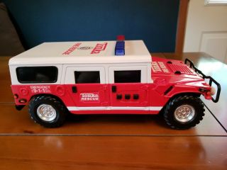 Tonka Hasbro Fire Rescue Hummer 2000 Metro County Truck Lights Sirens