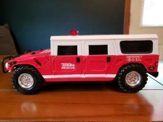 Tonka Hasbro Fire Rescue Hummer 2000 Metro County Truck Lights Sirens 4
