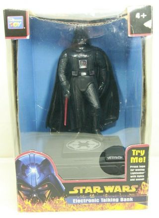 Darth Vader Electronic Talking Bank Light Sound Star Wars -