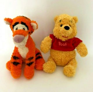 Set Of 2 Disney Parks Winnie The Pooh Tigger Stuffed Animal Plush Toys