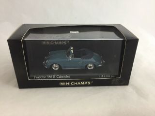 1/43 Minichamps 1960 Porsche 356 B Cabriolet,  Blue,  400 064330,  1/2,  304