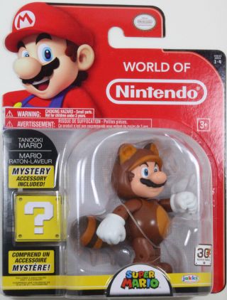 World Of Nintendo Tanooki Mario Action Figure Mario Brothers (bros. )