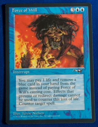Magic The Gathering Mtg Alliances Force Of Will Nm/m Never Played