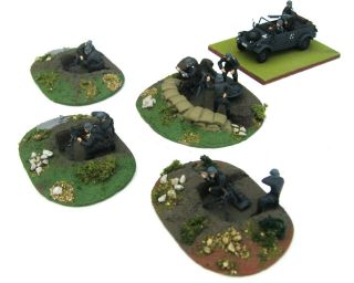 1/72 Scale German Wwii Light Mortar Battery,  Hand Painted,  Resin