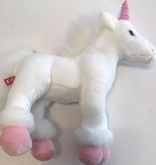 Fao Plush White Unicorn With Pink Hooves And Horn 9” Stuffed Animal Toys “r” Us