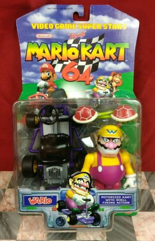 Toy Biz Mario Kart 64 Series 2 Wario Figure 1999 Moc - Rare - Nintendo