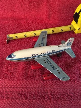 Old Vintage Pan Am American Airway Tin Toy Friction Airplane Plane Japan N900pa