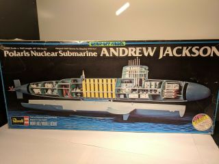 Revell Vintage Model 1/200 Polaris Nuclear Submarine Ssbn Andrew Jackson W/ Box