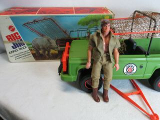 Vintage 1973 Mattel Big Jim Jungle Truck Play Set No.  7319 W/ Big Jim Figure