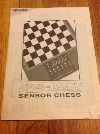 Saitek Kasparov (Model 165H) Electronic Sensor Computer Chess Board - Complete 6