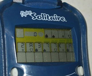 Radica Flip Top Solitaire Handheld Electronic Video Card Game With Light 3