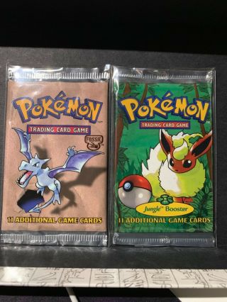 Pokemon Jungle And Fossil Booster Pack - Factory - Aerodactyl&flareon