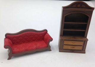 Playmobil Living Room Couch Book Shelf Victorian Mansion 5300 Furniture