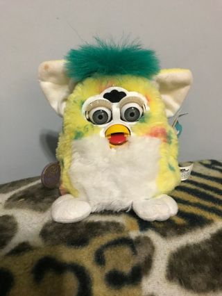 Vintage Furby Baby " Confetti " Yellow & Colored Spots Doesn 