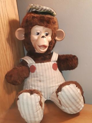 Rushton Co Style Rubber Faced Chimpanzee Monkey Doll.  Vintage From The 50s