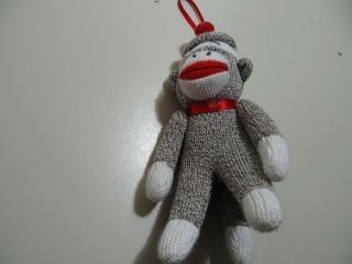 6 " Plush Sock Monkey Doll,  Made By Midwest Of Cannon Falls,