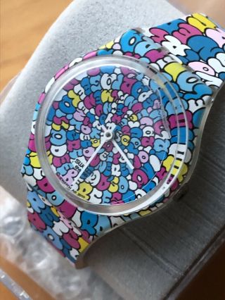 Swatch Watch Dunny By Kidrobot X Tilt Limited Edition,  Multi - Color 2010 Nib