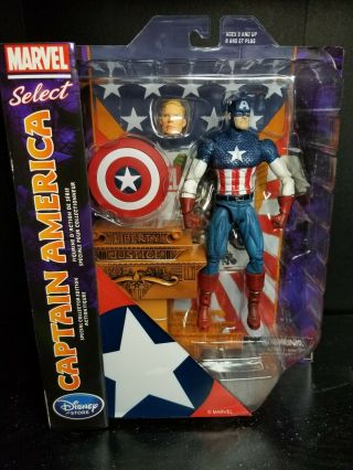 Marvel Select Disney Store Captain America Avengers Figure Classic Liberty