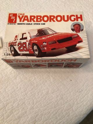 Amt Cale Yarborough Hardees Monte Carlo 1/25 Scale Model Kit - Opened But Complete