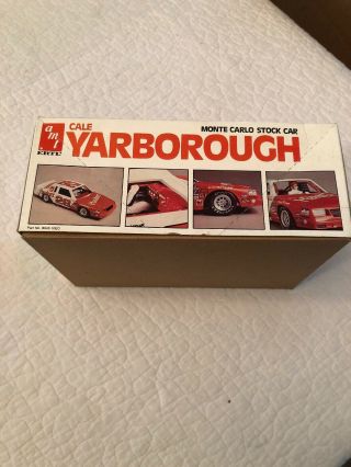 AMT CALE YARBOROUGH HARDEES MONTE CARLO 1/25 SCALE MODEL KIT - OPENED BUT COMPLETE 2