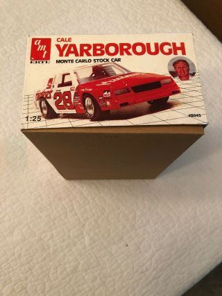 AMT CALE YARBOROUGH HARDEES MONTE CARLO 1/25 SCALE MODEL KIT - OPENED BUT COMPLETE 3