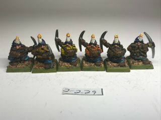 Warhammer Dispossessed Aos Dwarf Miners - Metal Painted X 6