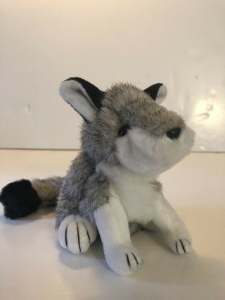 Finger Puppet Folkmanis Mini Plush Grey Wolf Dog