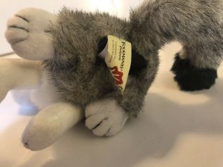 Finger Puppet Folkmanis Mini Plush Grey Wolf Dog 3
