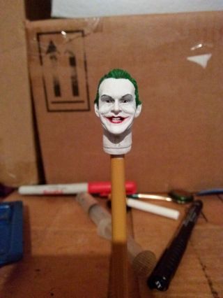 Mezco Custom Painted Jack Nicholson Joker 1/12 Head Sculpt - Head Only