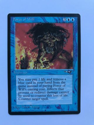 Force Of Will - Alliances - Magic The Gathering - Mtg - Instant Blue Interrupt F