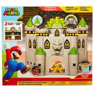 Nintendo Mario Deluxe Bowsers Castle Playset W Exclusive Bowser Figure